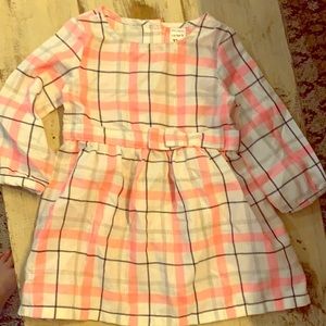 Plaid pink dress 12months